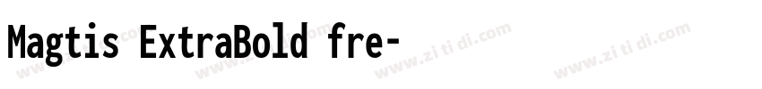 Magtis ExtraBold fre字体转换